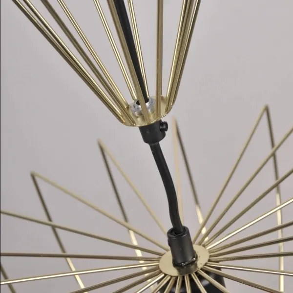 Lampadario a sospensione con filo JASMINA 1xE27/20W/230V diametro 40 cm oro