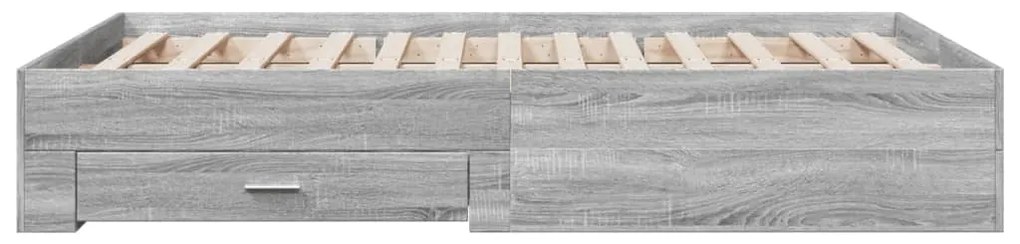 Giroletto cassetti grigio sonoma 135x190 cm legno multistrato