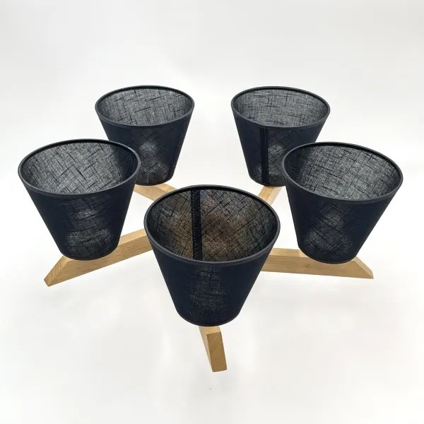 Brilagi - LED  Lampadario a plafone ANTHONY 5xE14/40W/230V quercia/nero