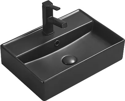 Mexen Blanca lavabo da appoggio 50 x 35 cm, nero opaco - 21105085
