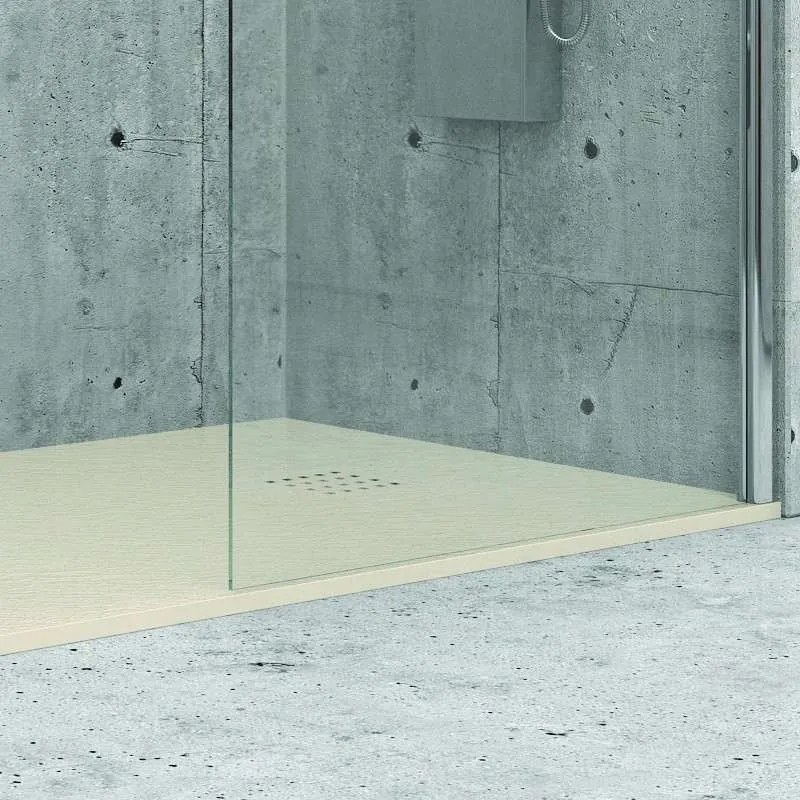 Kamalu - Piatto doccia 180x90 effetto pietra colore avorio crema