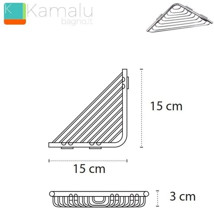 Kamalu - griglia portaspugna angolare in acciaio kaman alpi-g10