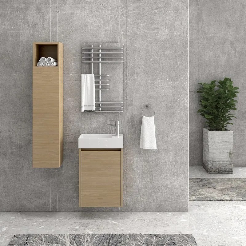 Mobiletto bagno 45 cm sospeso con anta chiusura soft close MN-45B - KAMALU