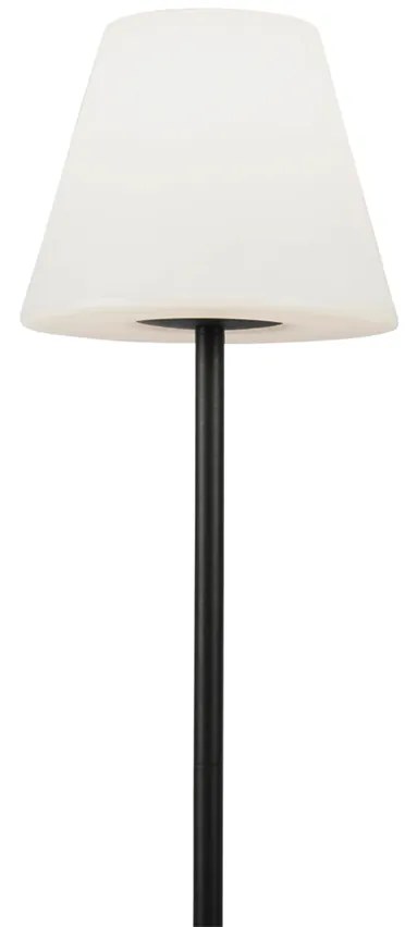 Lampada da terra da esterno moderna intelligente con paralume nero bianco incl. Wifi A60 - Virginia