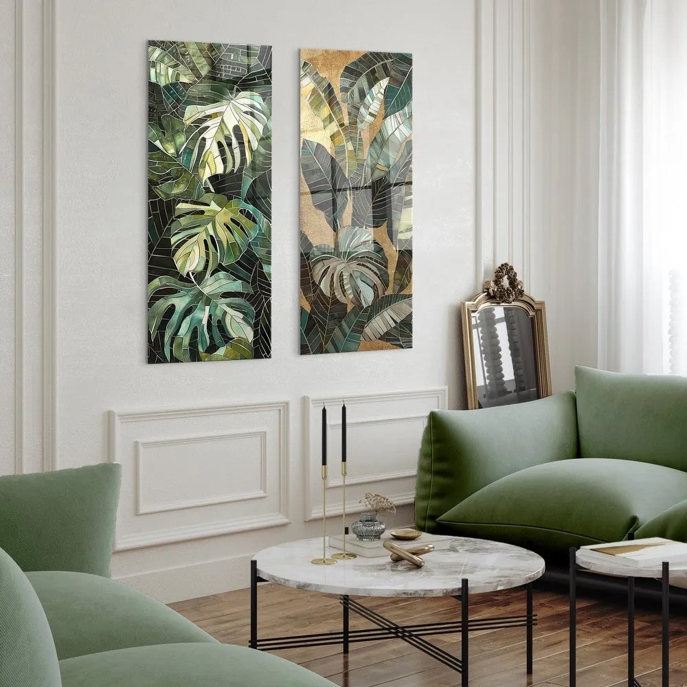 Dipinto dipinto su vetro 50x125 cm Mosa – Styler