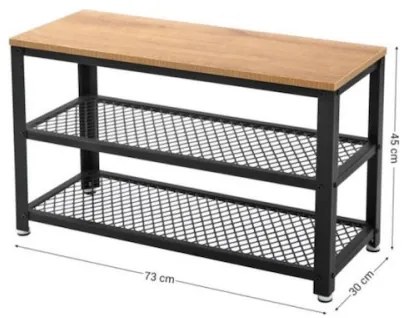 Scarpiera DAVOR marrone/nero