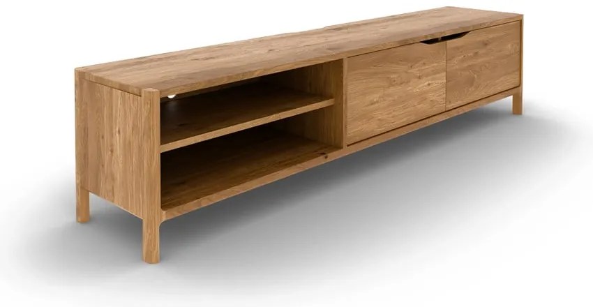 Tavolo TV in legno di quercia di colore naturale 200x48 cm Twig - The Beds