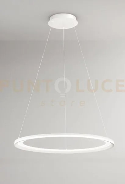 Sospensione in alluminio colore bianco edge biemissione led 98w 300...