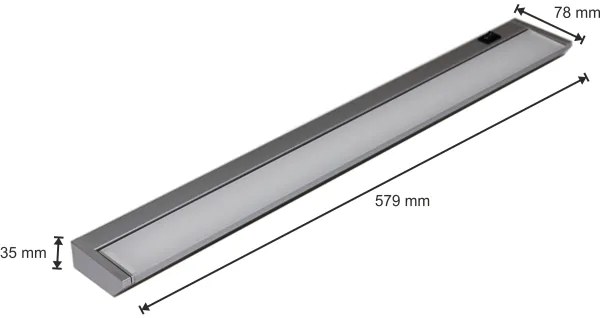 Lampada LED sottopensile LED/10W/230V argento