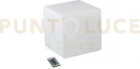 Lampada led ricaricabile geco cubo bianco 4w 240lm rgbw dimmerabile...