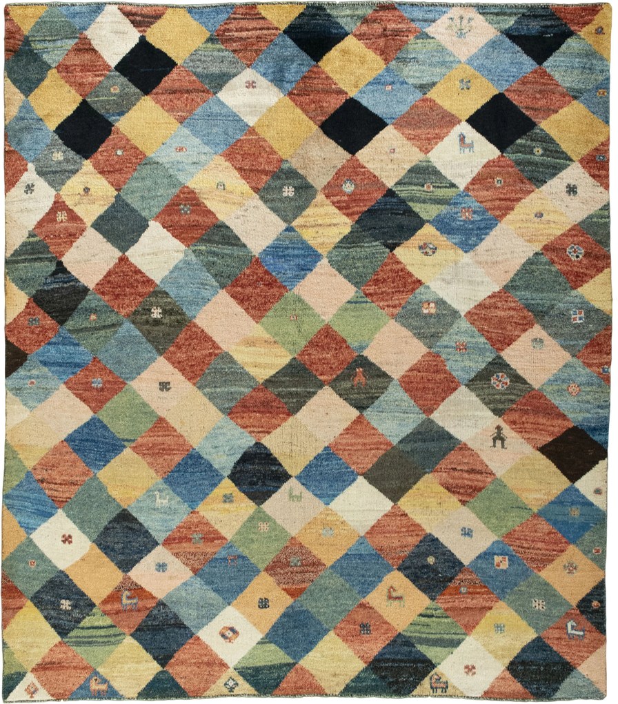 Gabbeh Tappeto 200 x 220 (Iran) Annodato A Mano