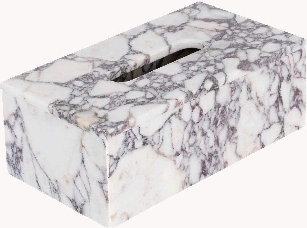 Porta fazzoletti in marmo Calacatta