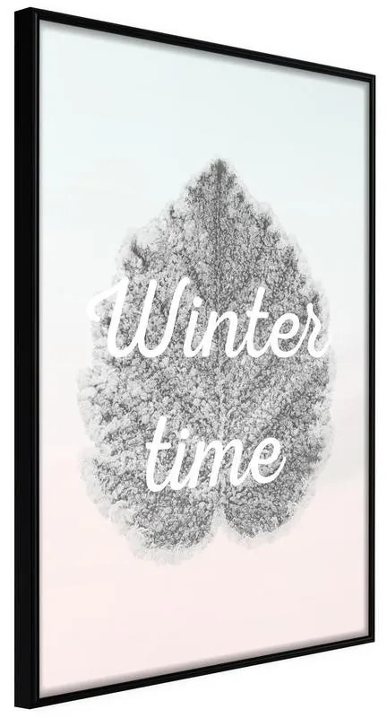 Poster  Winter Leaf  Cornice Quadri Cornice nera, Larghezza x Altezza Home decor 30x45