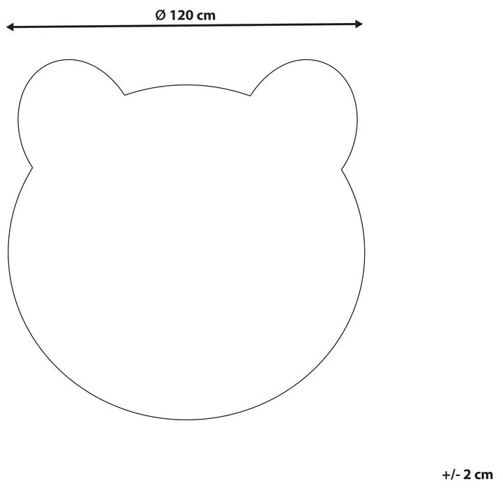 Tappeto per bambini bianco e nero ⌀ 120 cm PANDA Beliani