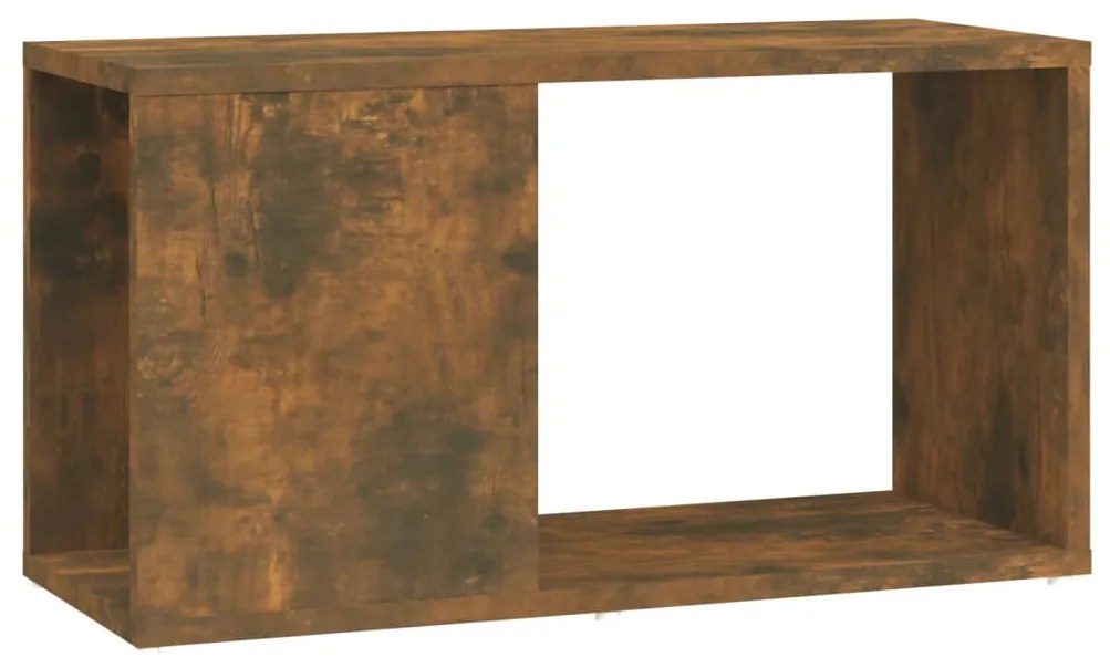 Mobile porta tv rovere fumo 60x24x32 cm in legno multistrato