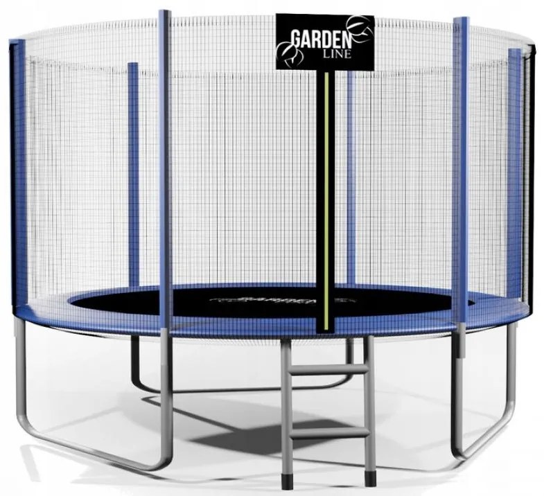 Trampolino da giardino 305cm + rete di protezione + gradini