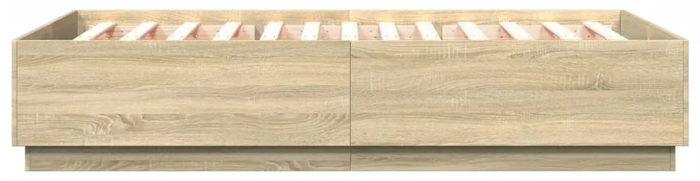 Giroletto luci led rovere sonoma 120x200 cm legno multistrato