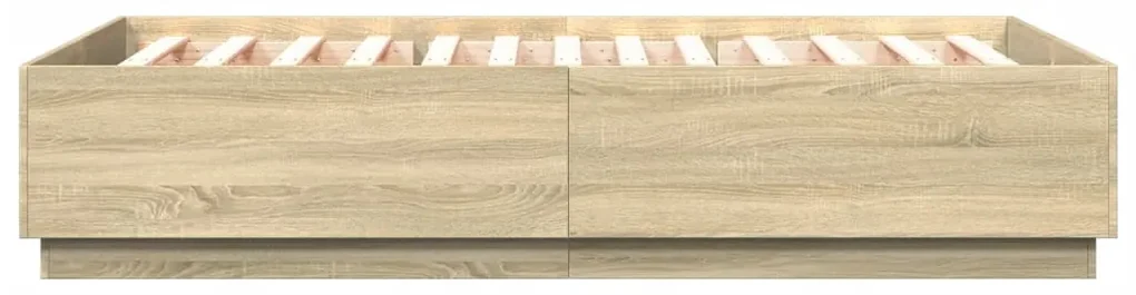 Giroletto luci led rovere sonoma 120x200 cm legno multistrato