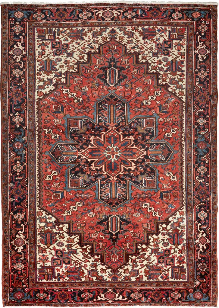 Heriz Tappeto persiano 240 x 330 Rosso (Iran) Annodato A Mano