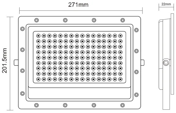 Riflettore LED da esterno LED/150W/230V 5000K IP65 grigio