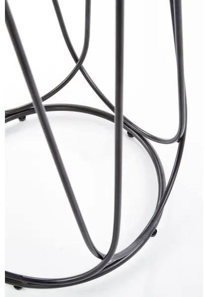 Tavolino NUBIRA 51x40 cm nero/noce