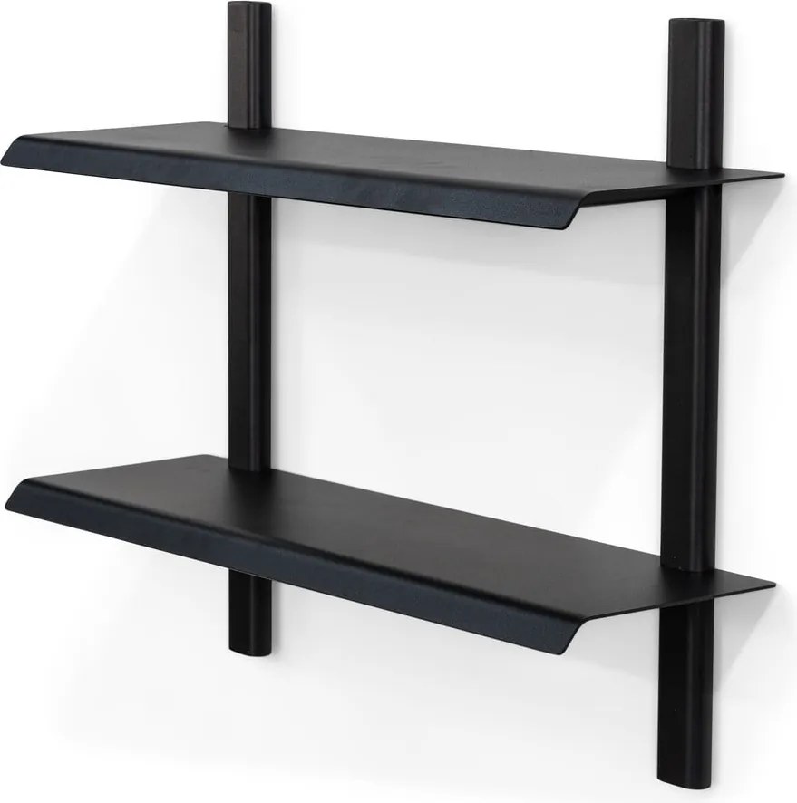 Mensola nera in metallo con ripiani multipli 60 cm Hola – Spinder Design