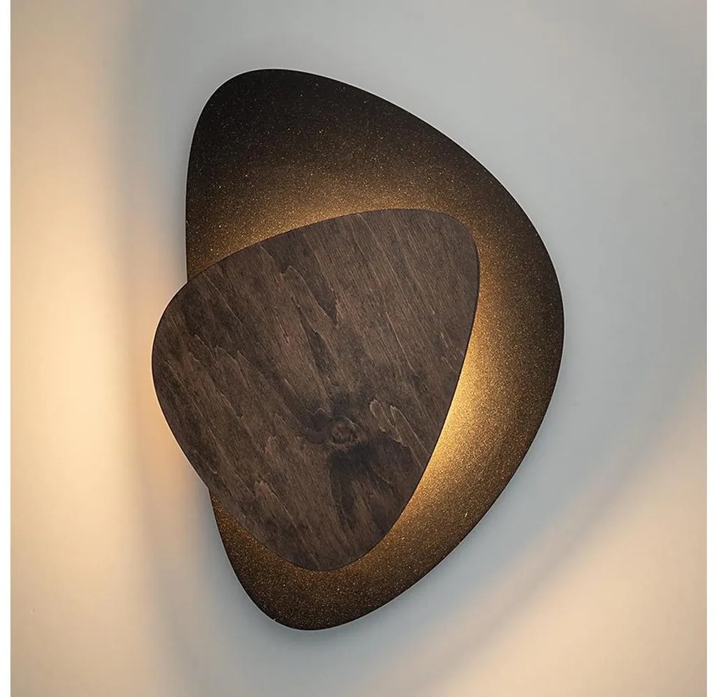 Applique a LED PEDRA LED/7W/230V nero/marrone