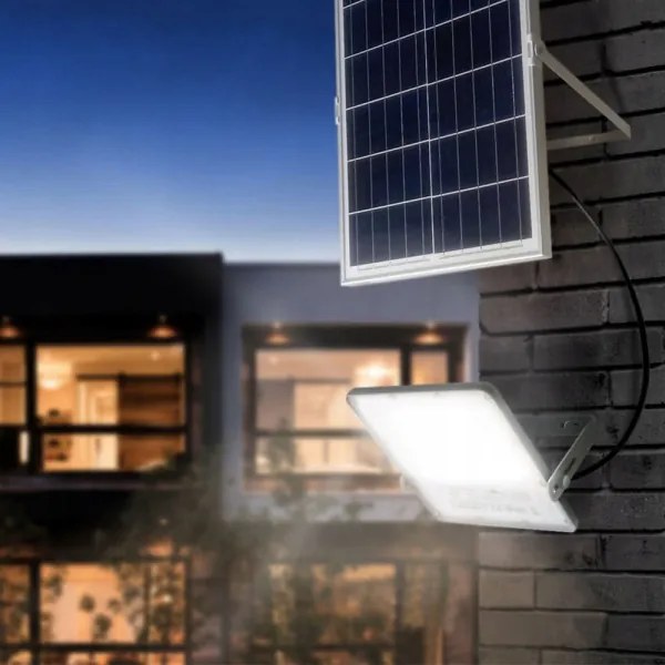 Proiettore solare dimmerabile LED/150W/3,2V 5000K 15000 mAh IP65 nero + telecomando