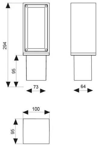 Sharp Da Parete Led 2X9W 3000°K 2X1160Lm