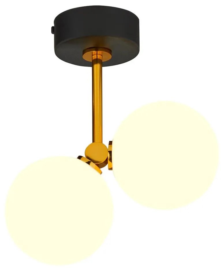 Jupiter 1918 - Lampadario su palo LUNA 2xG9/40W/230V ottone/nero