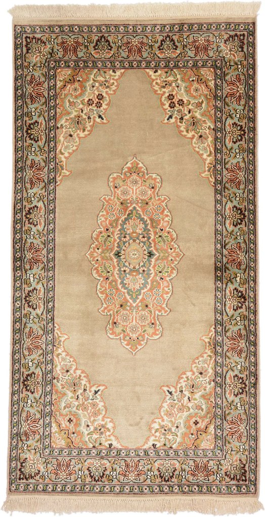 Cashmere Silk Tappeto orientale 140x70 (Indian) Annodato A Mano