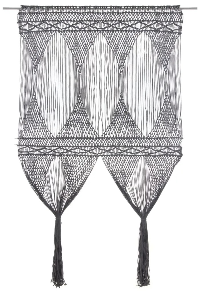 Tenda Macramè Antracite 140x240 Cm İn Cotone /