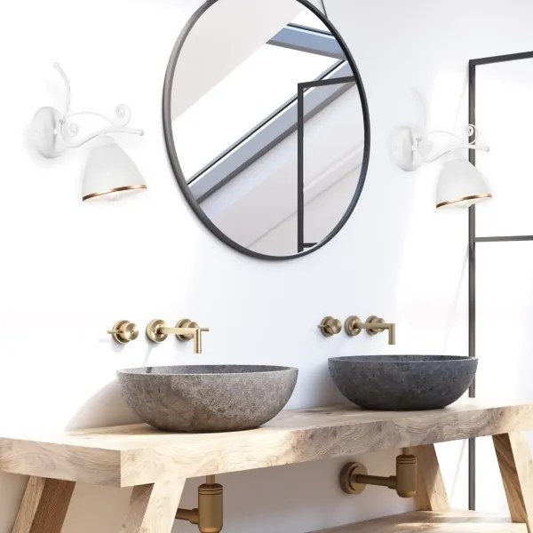 Applique RETRO II 1xE27/60W/230V bianco