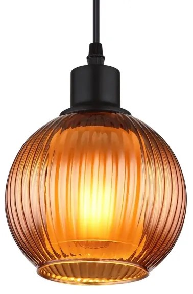 Globo 15638B - Lampadario a sospensione con filo ZUMBA 1xE27/25W/230V diametro 15 cm rame