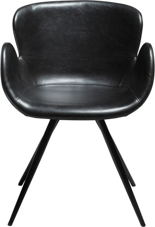 Sedia da pranzo nera in imbottito con braccioli Gaia – DAN-FORM Denmark