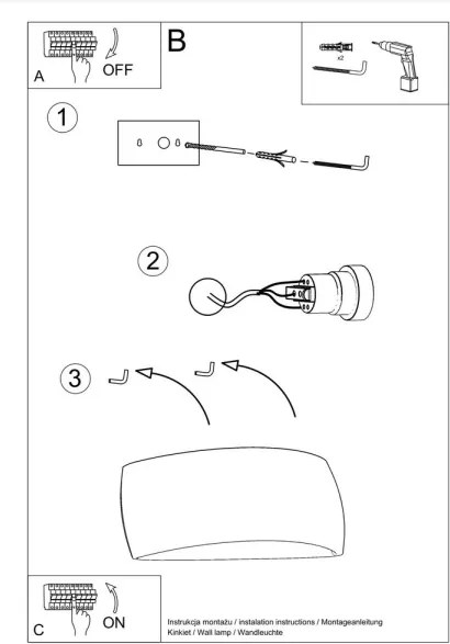 Applique PONTIUS 1xG9/40W/230V grigio