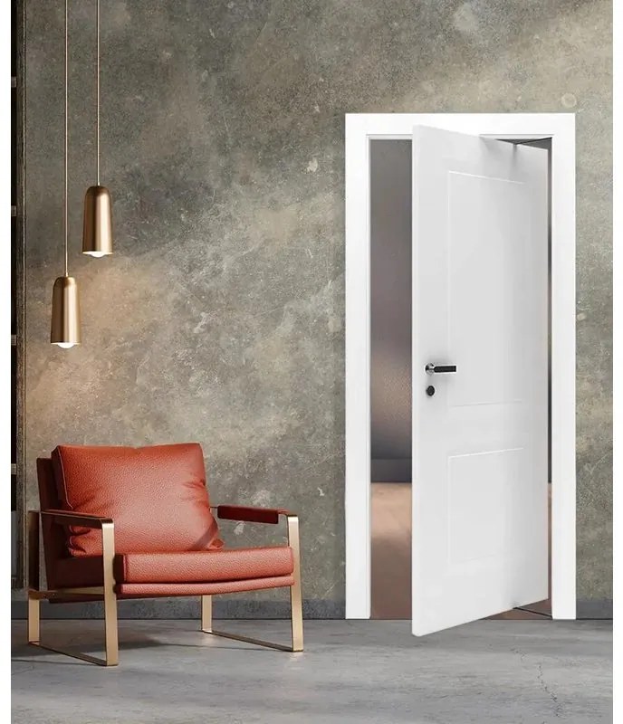 Porta interna rototraslante Clew in legno colore bianco, L 70 x H 210 cm, apertura reversibile