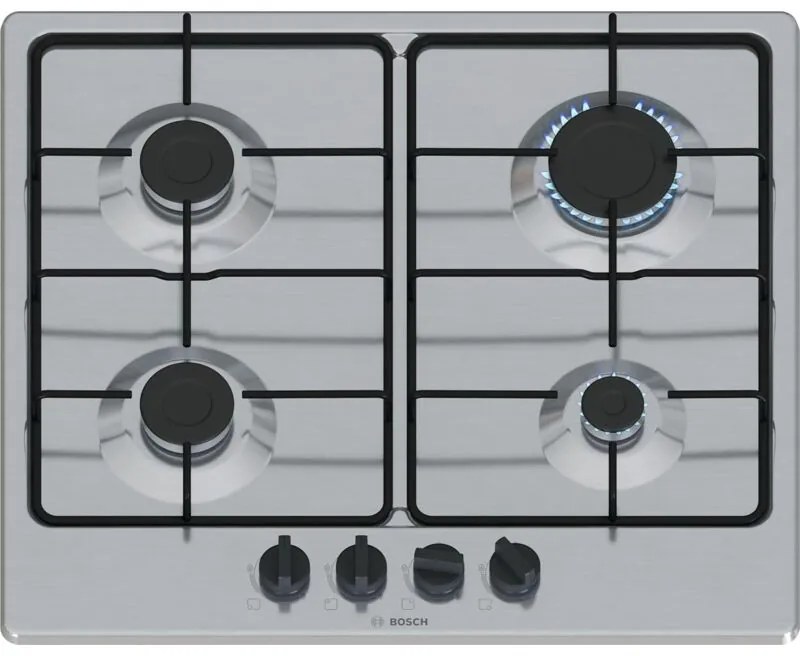 Bosch - Serie 4 PGP6B5K85 , Piano cottura a gas, 60 cm, Acciaio inox