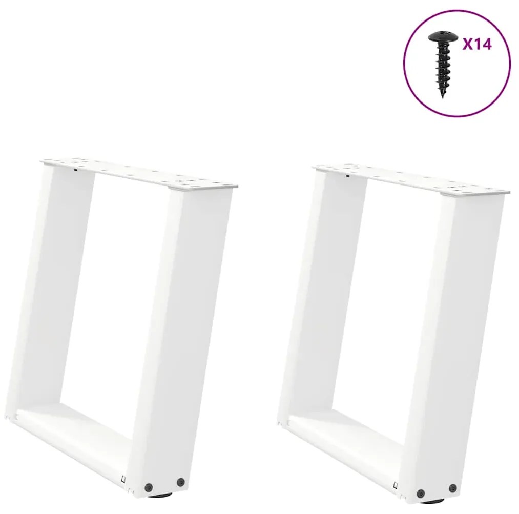 Gambe Tavolino Caffè A U 2 Pz Bianco 50x(42-43) Cm Acciaio /