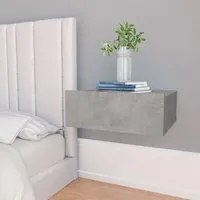 Comodino Pensile Grigio Cemento 40x30x15 cm Truciolato cod mxl 31087