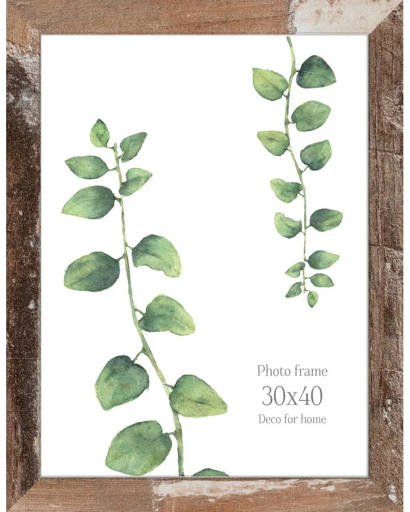 Cornice marrone per foto 34 x 44,5 cm Bergen Shabby - Styler