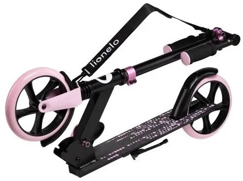 Lionelo - Monopattino per bambini LUCA nero/rosa
