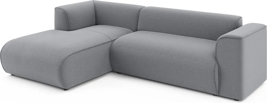 Divano angolare grigio chiaro (con penisola a sinistra/con chaise lounge) Merid – Ropez