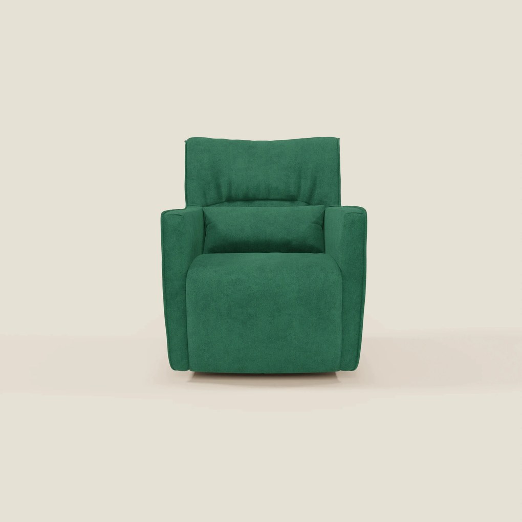 Tulla Poltrona girevole in tessuto impermeabile T02 verde