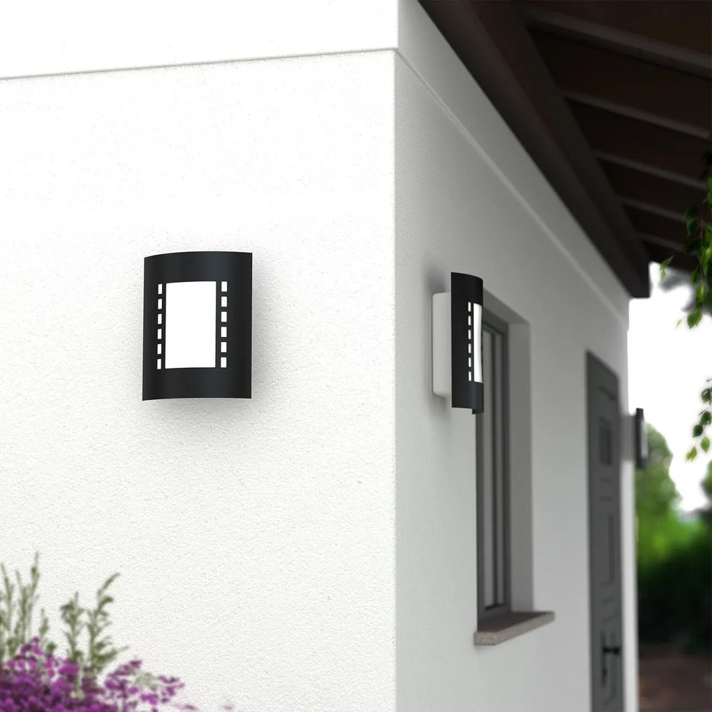 Applique Nera E27 da parete IP54 per esterni - serie METRO