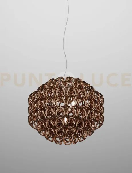 Giogali sospensione 65 cristallo rame e bronzo opaco 4 luci attacco...