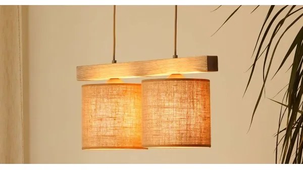 Brilagi - Lampadario a sospensione con filo FOREST 2xE27/15W/230V pino/marrone