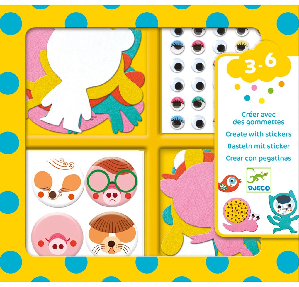 Gioco con adesivi - amiamo gli animali