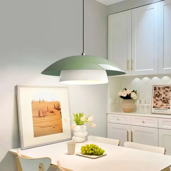 Lampada a sospensione con cavo MOONLIGH 1xE27/40W/230V verde