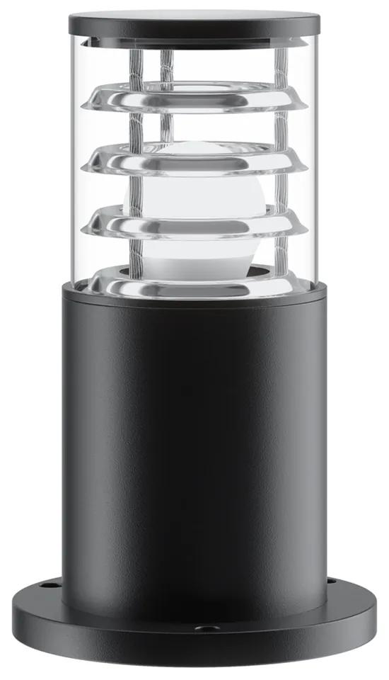 Lampada Da Terra Moderna Per Esterno Alluminio Nero 1 Luce E27 60W Ip54
